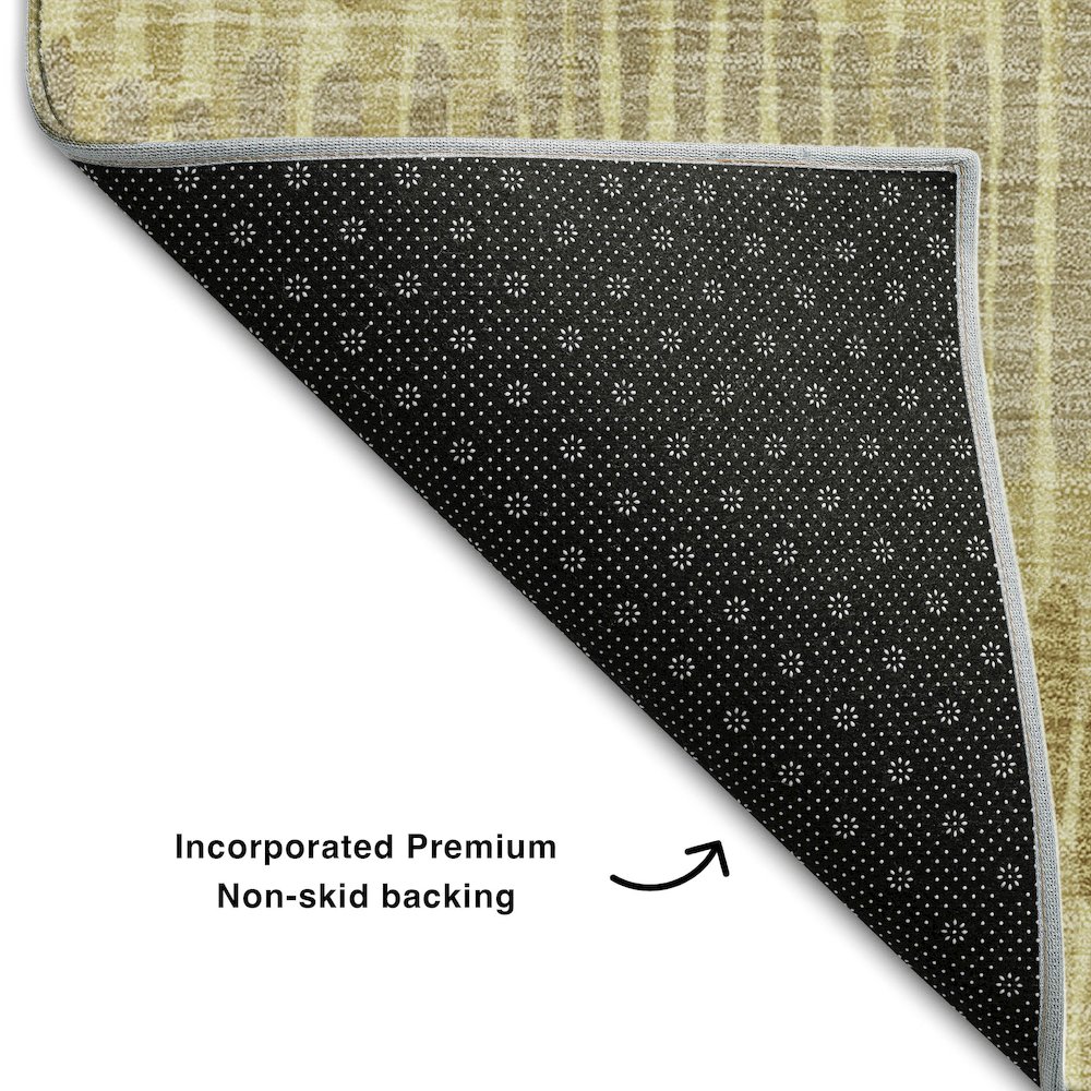 Premium Machine Washable Mayfield AMF889 Gold 9' x 12' Rug. Picture 2
