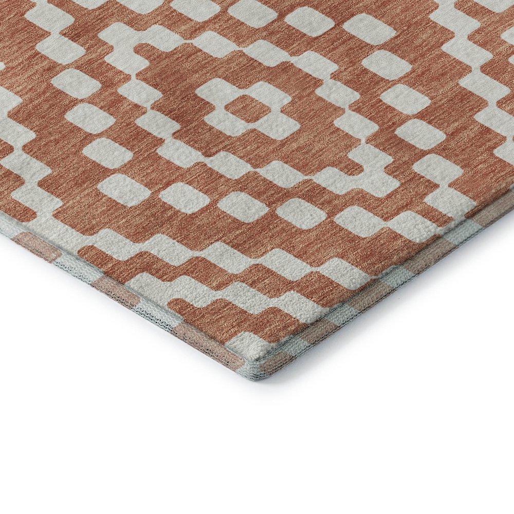 Premium Machine Washable Mayfield AMF891 Salmon 9' x 12' Rug. Picture 3
