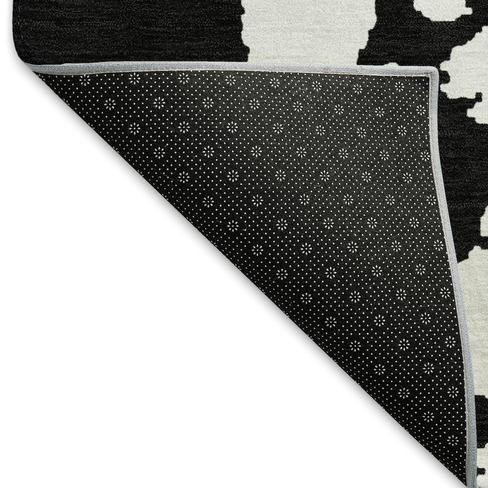 Premium Machine Washable Mayfield AMF897 Black 9' x 12' Rug. Picture 2