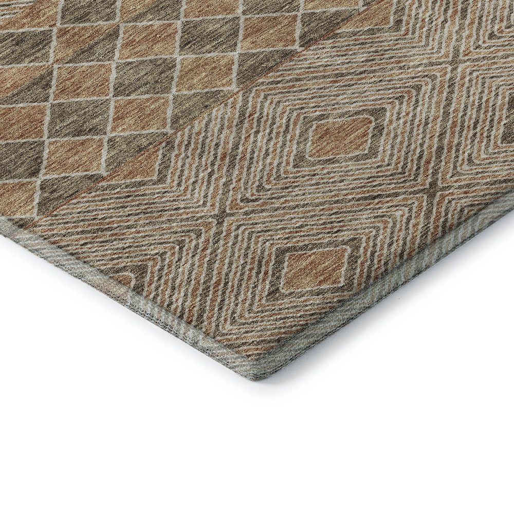 Premium Machine Washable Mayfield AMF898 Brown 9' x 12' Rug. Picture 3