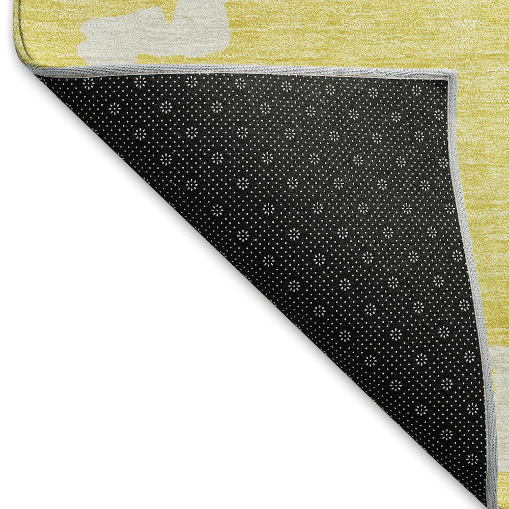 Premium Machine Washable Mayfield AMF902 Yellow 9' x 12' Rug. Picture 2