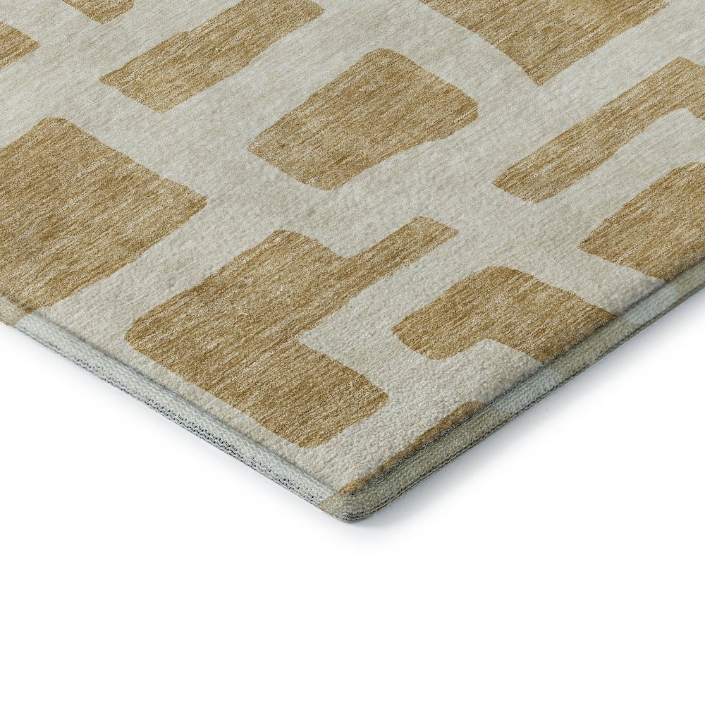 Premium Machine Washable Mayfield AMF903 Gold 9' x 12' Rug. Picture 3
