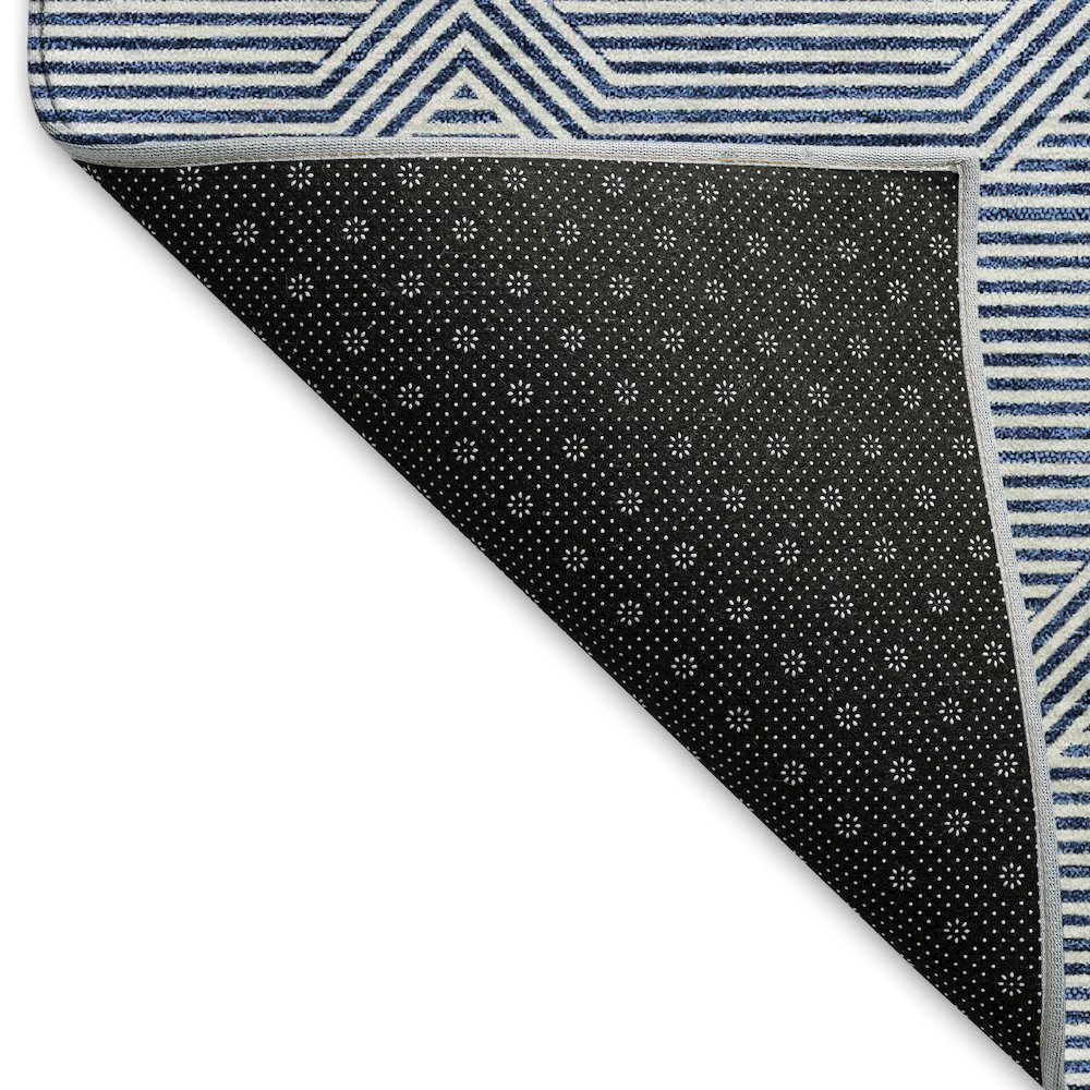 Premium Machine Washable Mayfield AMF910 Blue 9' x 12' Rug. Picture 2