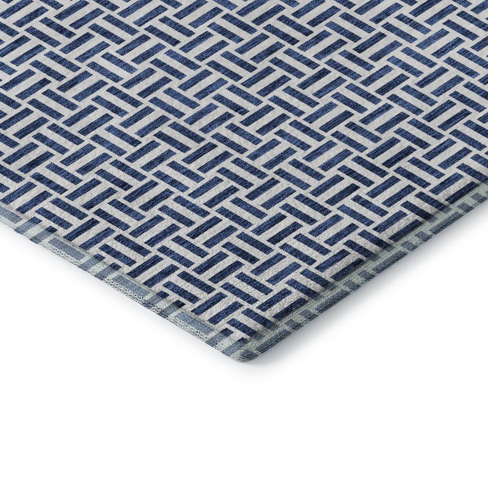 Premium Machine Washable Mayfield AMF911 Navy 9' x 12' Rug. Picture 3