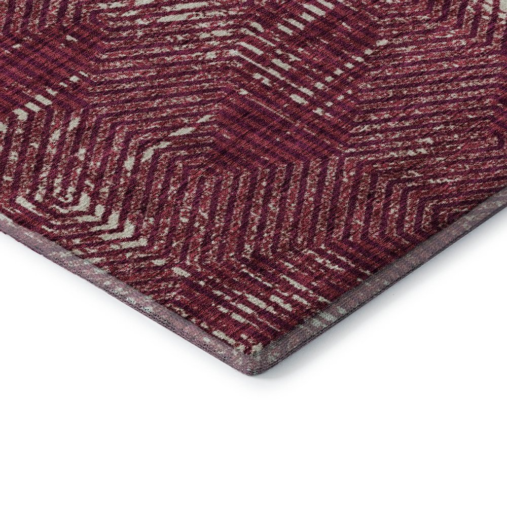 Premium Machine Washable Mayfield AMF912 Burgundy 9' x 12' Rug. Picture 3