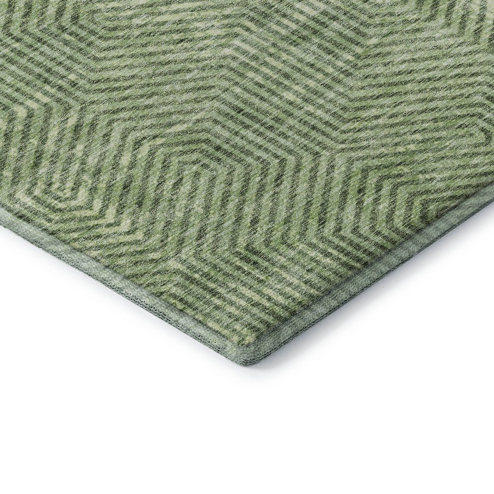 Premium Machine Washable Mayfield AMF912 Green 9' x 12' Rug. Picture 3