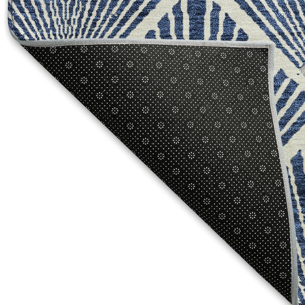 Premium Machine Washable Mayfield AMF914 Navy 9' x 12' Rug. Picture 2