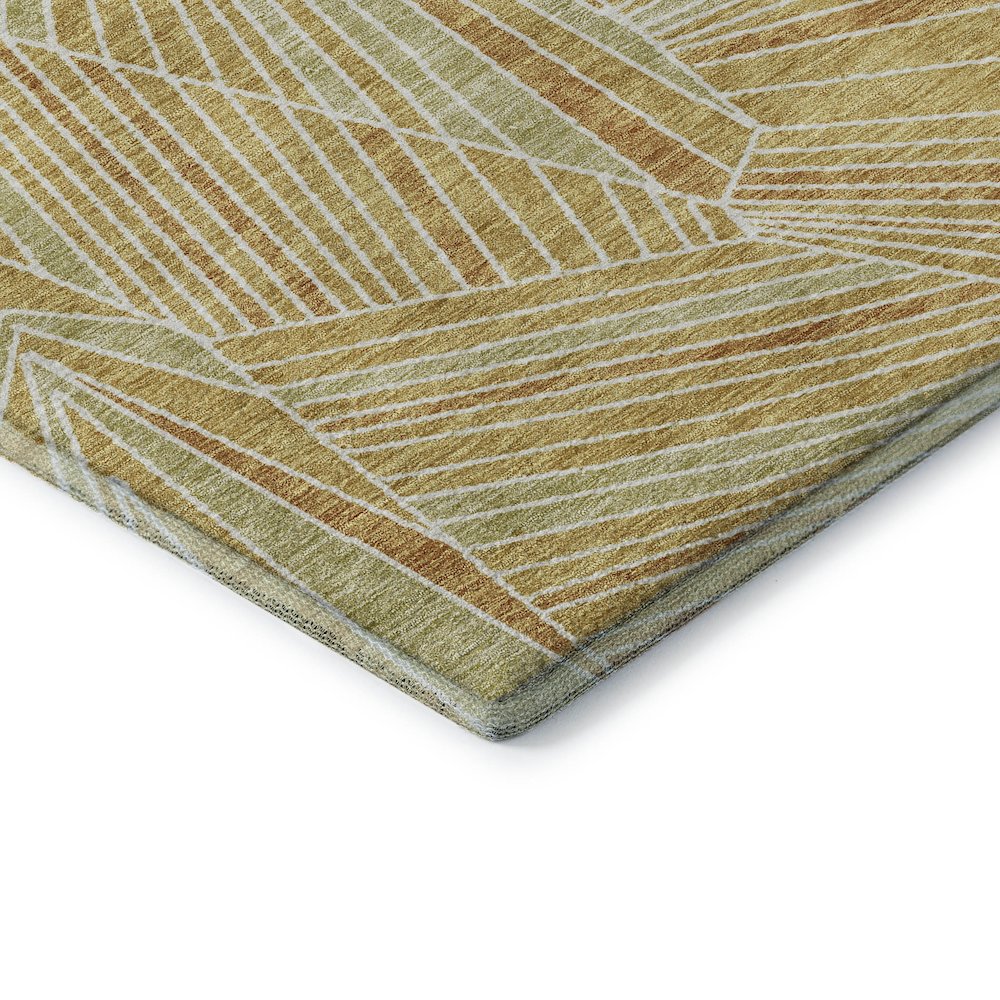 Premium Machine Washable Mayfield AMF915 Gold 9' x 12' Rug. Picture 3