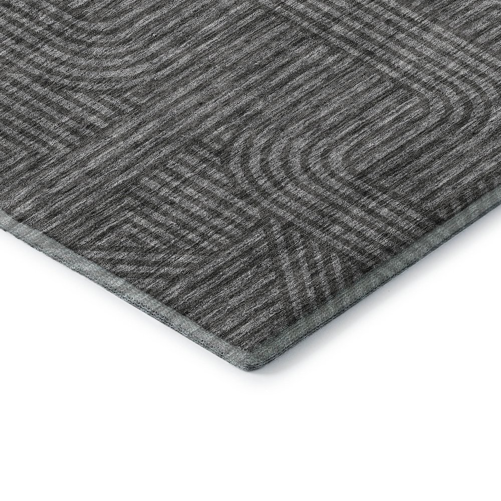 Premium Machine Washable Mayfield AMF917 Charcoal 9' x 12' Rug. Picture 3