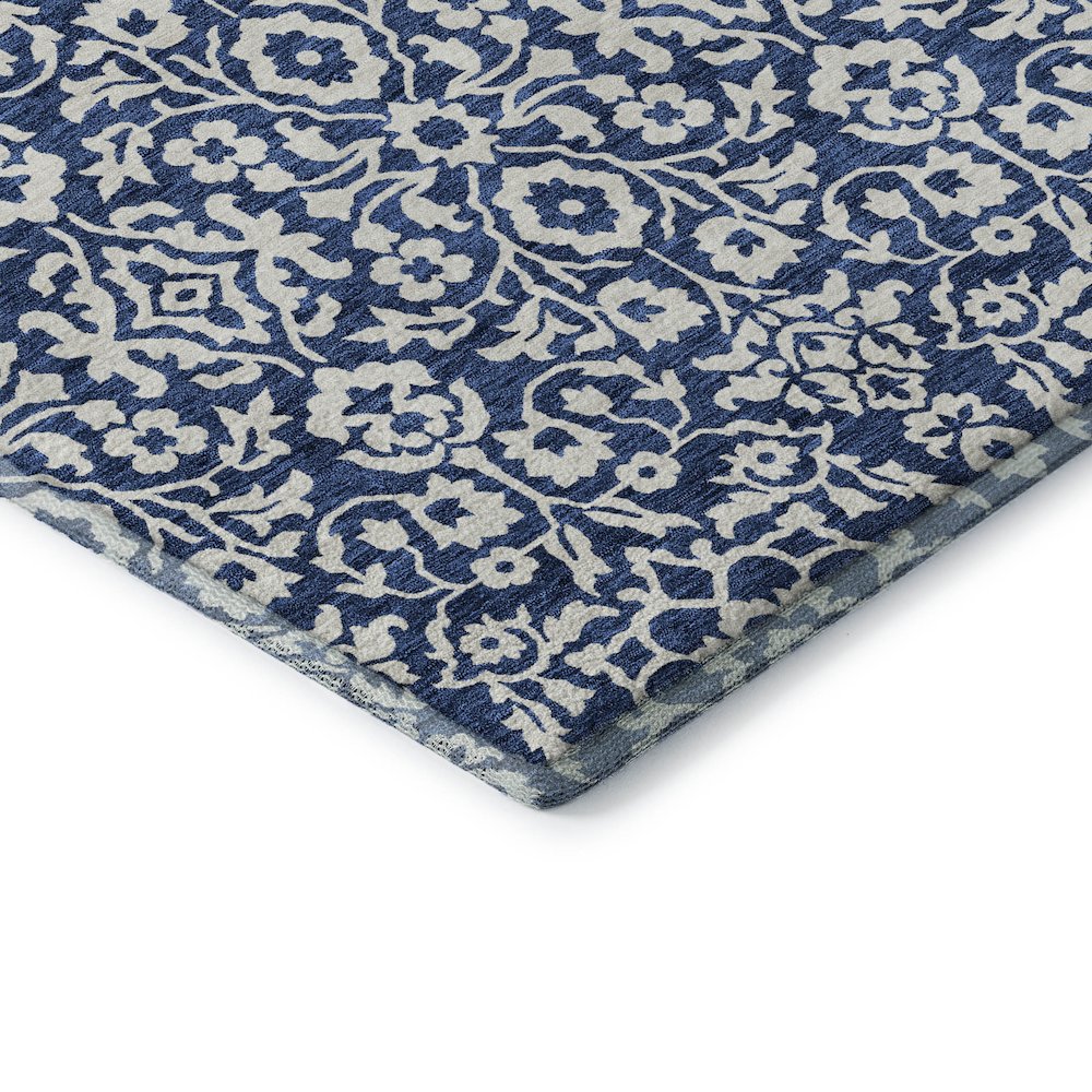 Premium Machine Washable Mayfield AMF920 Navy 9' x 12' Rug. Picture 3