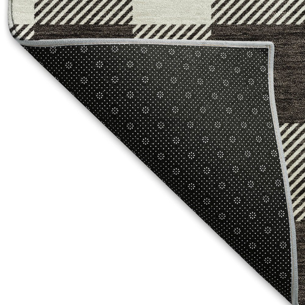Premium Machine Washable Mayfield AMF923 Black 9' x 12' Rug. Picture 2