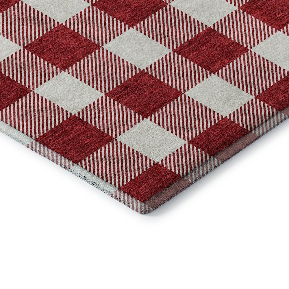 Premium Machine Washable Mayfield AMF923 Red 9' x 12' Rug. Picture 3