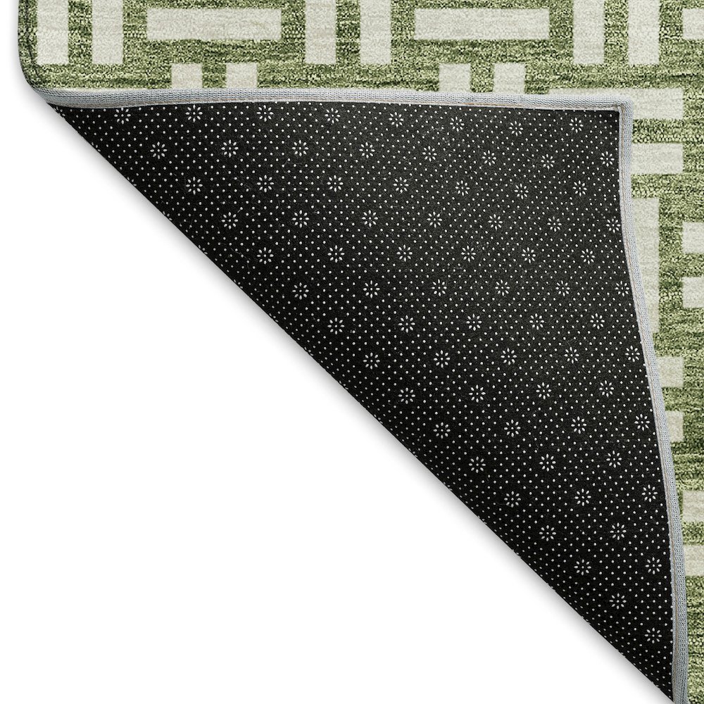 Premium Machine Washable Mayfield AMF925 Green 9' x 12' Rug. Picture 2