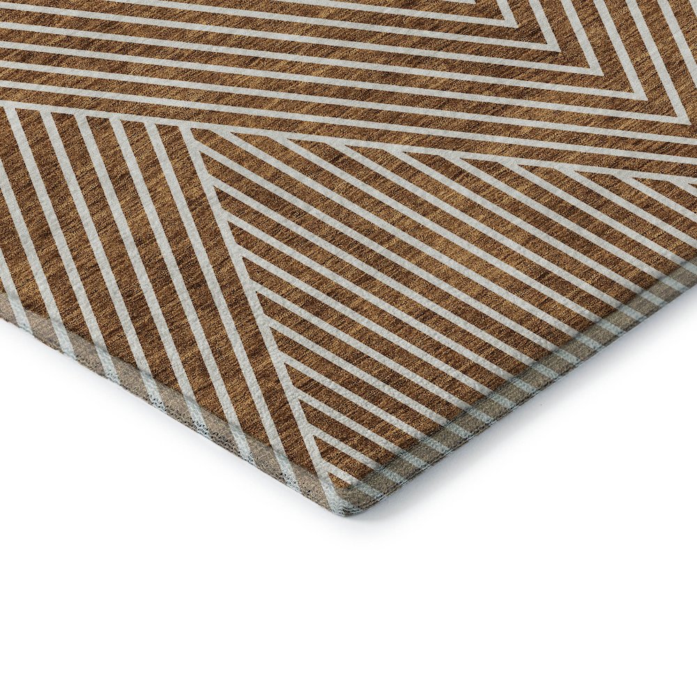 Premium Machine Washable Mayfield AMF937 Terracotta 9' x 12' Rug. Picture 3
