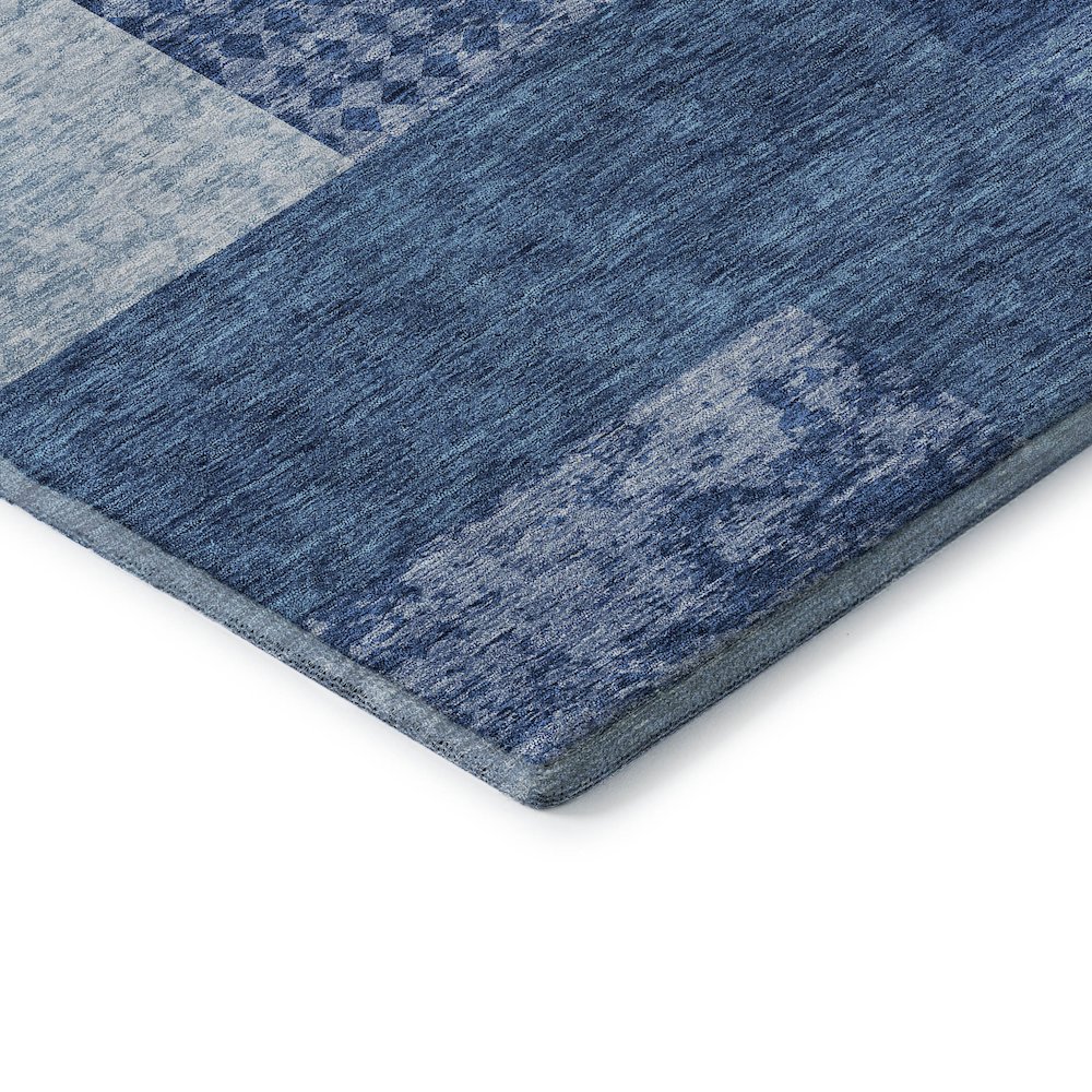 Premium Machine Washable Mayfield AMF941 Navy 9' x 12' Rug. Picture 3