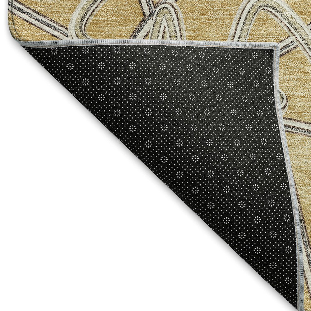 Premium Machine Washable Mayfield AMF947 Gold 9' x 12' Rug. Picture 2