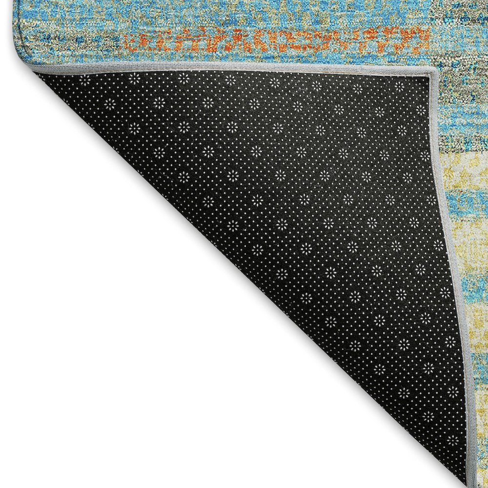 Premium Machine Washable Mayfield AMF954 Teal 9' x 12' Rug. Picture 2