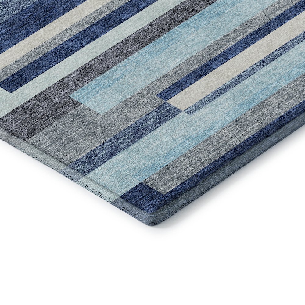 Premium Machine Washable Mayfield AMF956 Blue 9' x 12' Rug. Picture 3