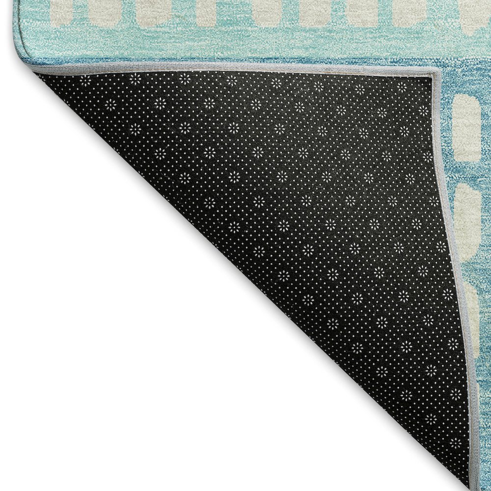 Premium Machine Washable Mayfield AMF964 Teal 9' x 12' Rug. Picture 2