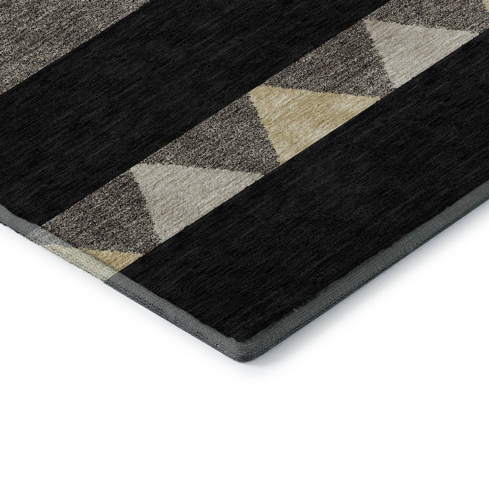 Premium Machine Washable Mayfield AMF965 Black 9' x 12' Rug. Picture 3