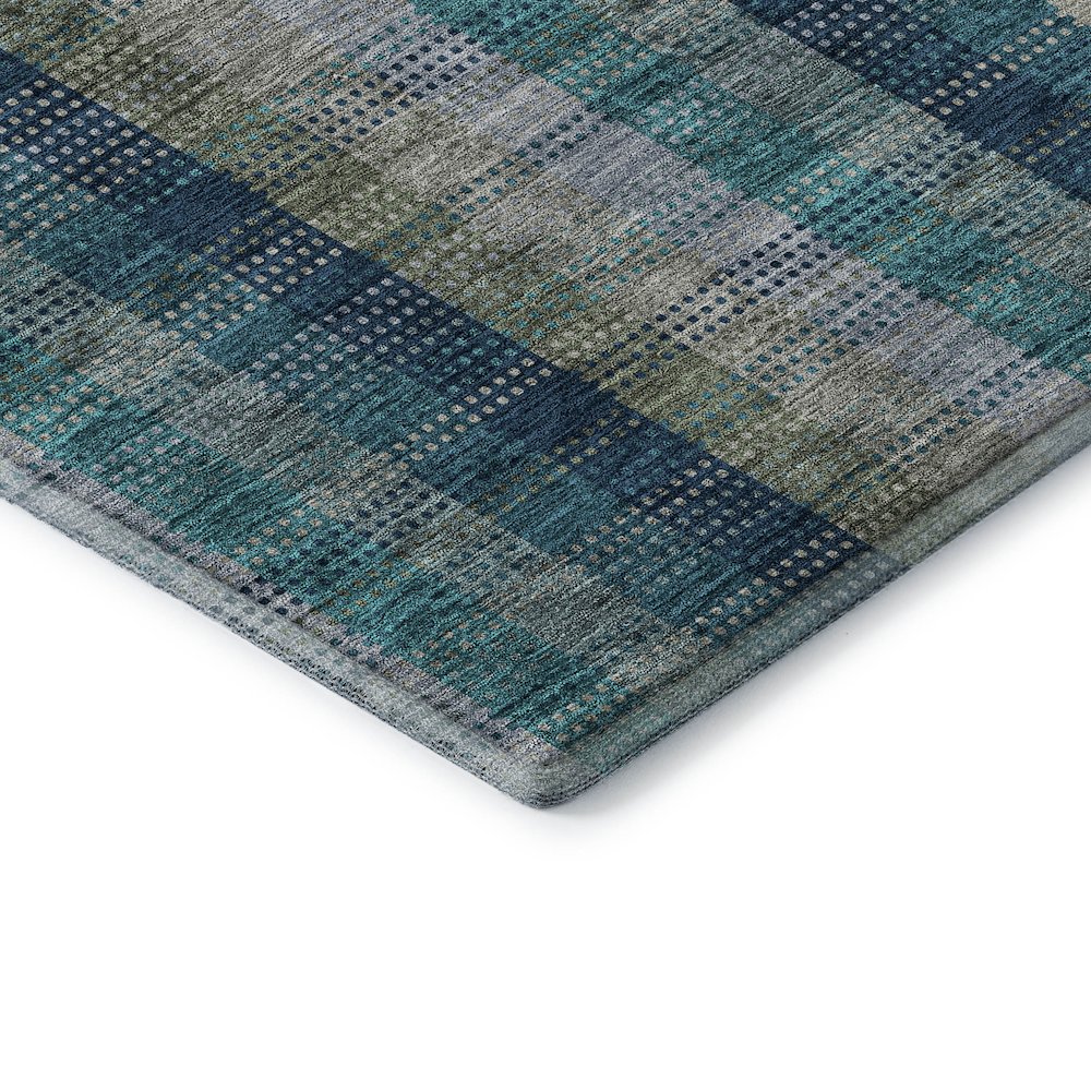 Premium Machine Washable Mayfield AMF966 Teal 9' x 12' Rug. Picture 3
