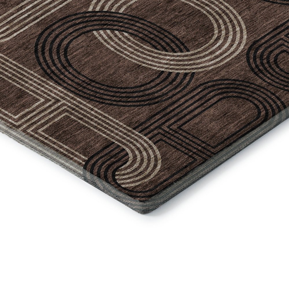 Premium Machine Washable Mayfield AMF967 Chocolate 9' x 12' Rug. Picture 3