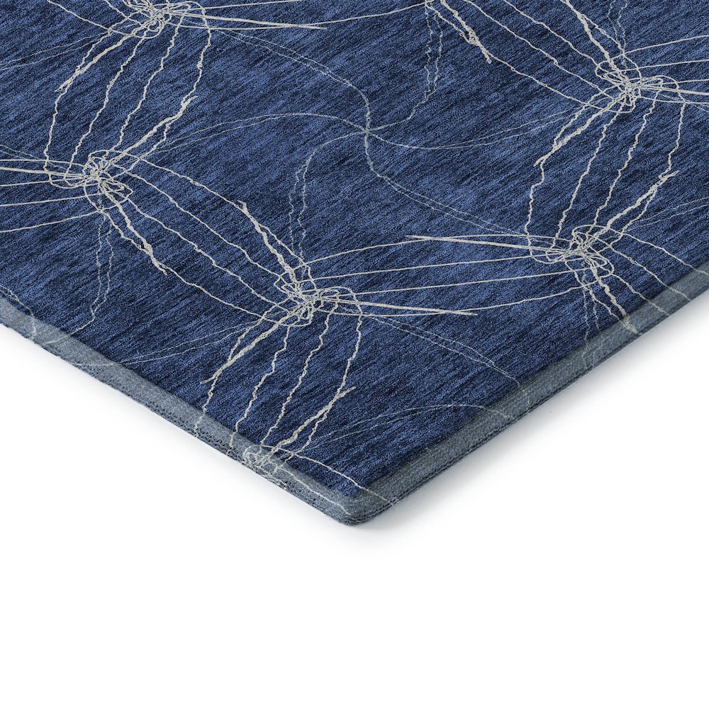 Premium Machine Washable Mayfield AMF968 Navy 9' x 12' Rug. Picture 3