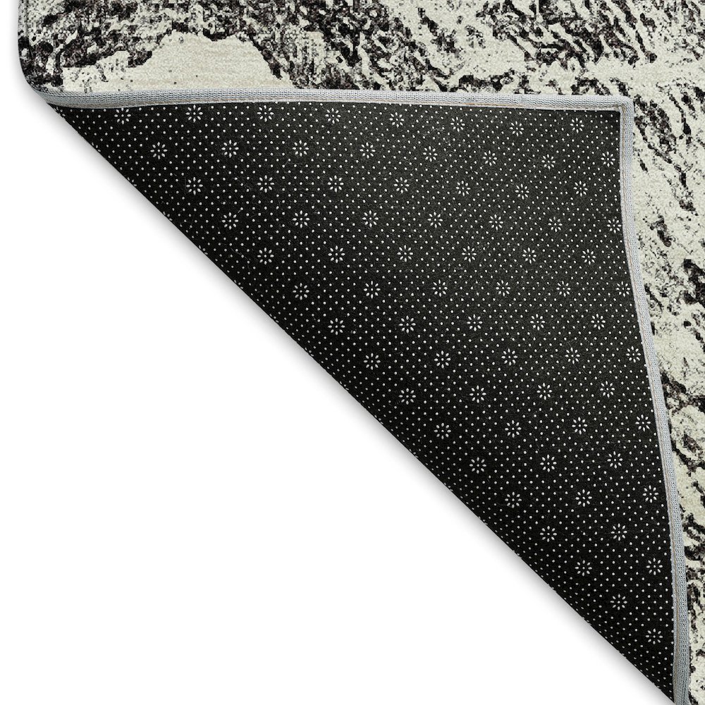 Premium Machine Washable Mayfield AMF971 Black 9' x 12' Rug. Picture 2