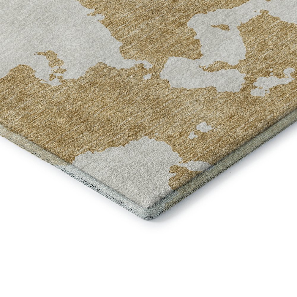 Premium Machine Washable Mayfield AMF975 Gold 9' x 12' Rug. Picture 3