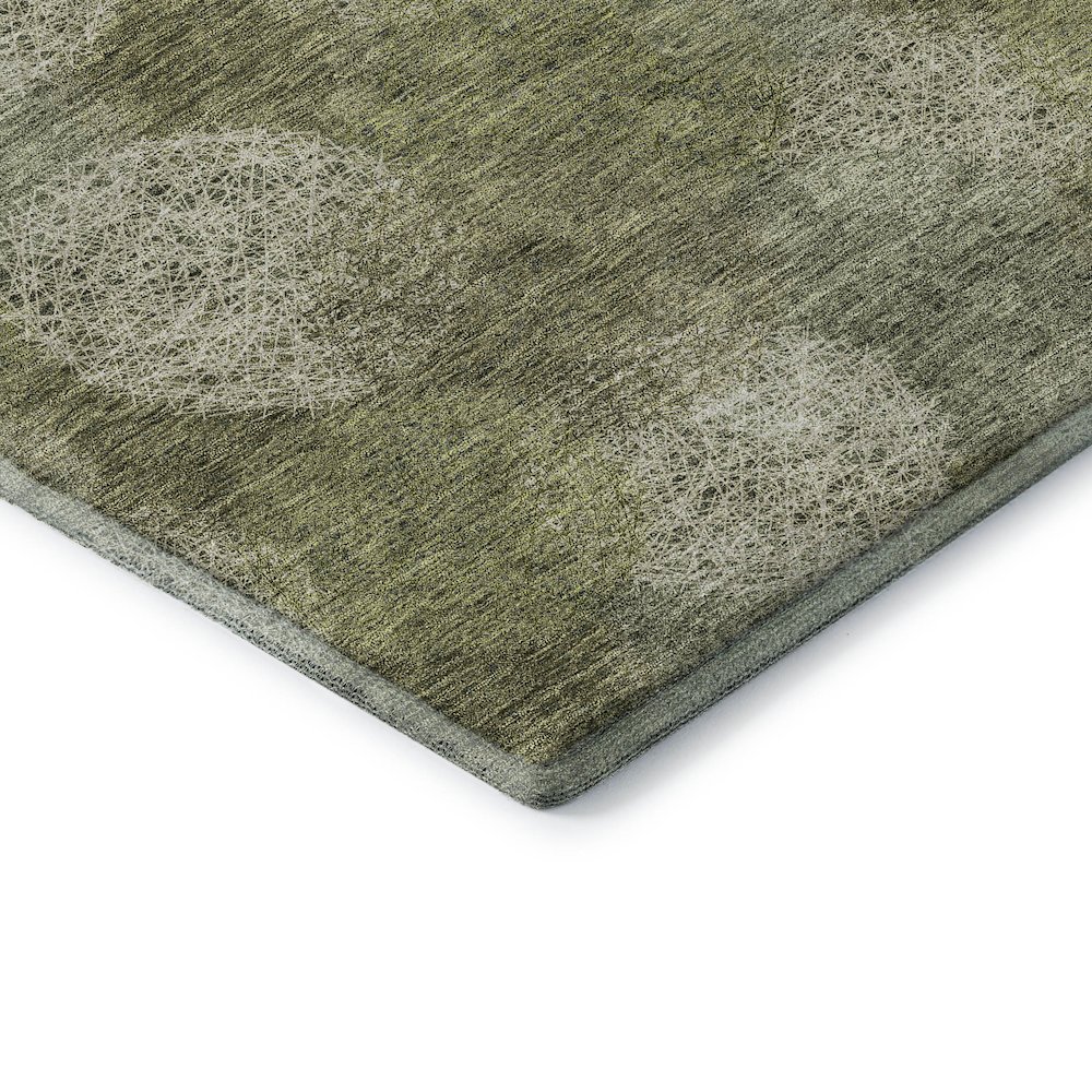 Premium Machine Washable Mayfield AMF977 Green 9' x 12' Rug. Picture 3