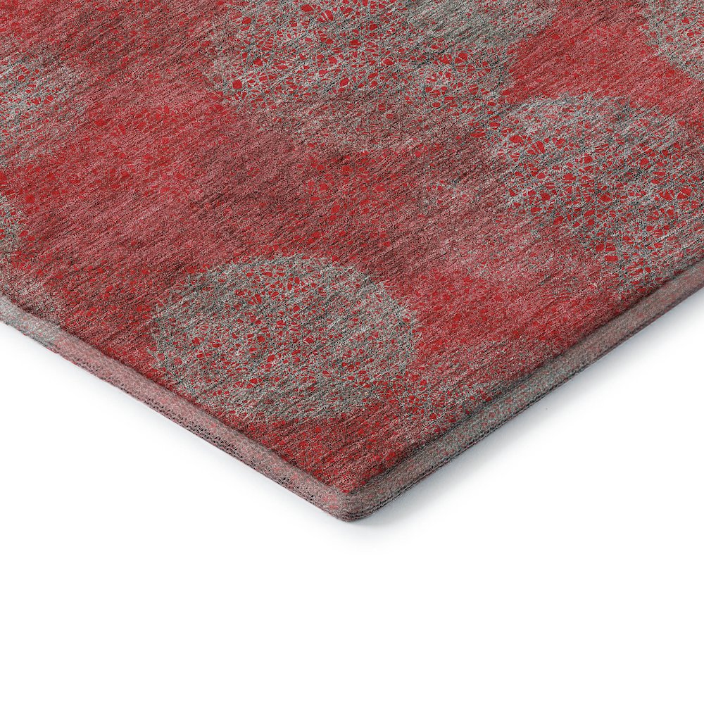 Premium Machine Washable Mayfield AMF977 Red 9' x 12' Rug. Picture 3