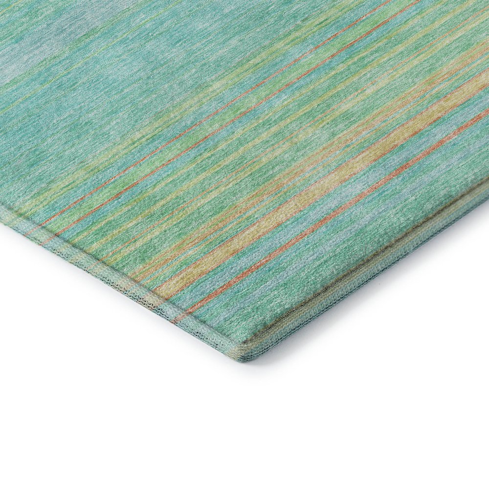 Premium Machine Washable Mayfield AMF979 Aqua 9' x 12' Rug. Picture 3