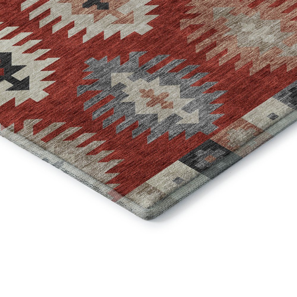 Premium Machine Washable Mayfield AMF983 Red 9' x 12' Rug. Picture 3