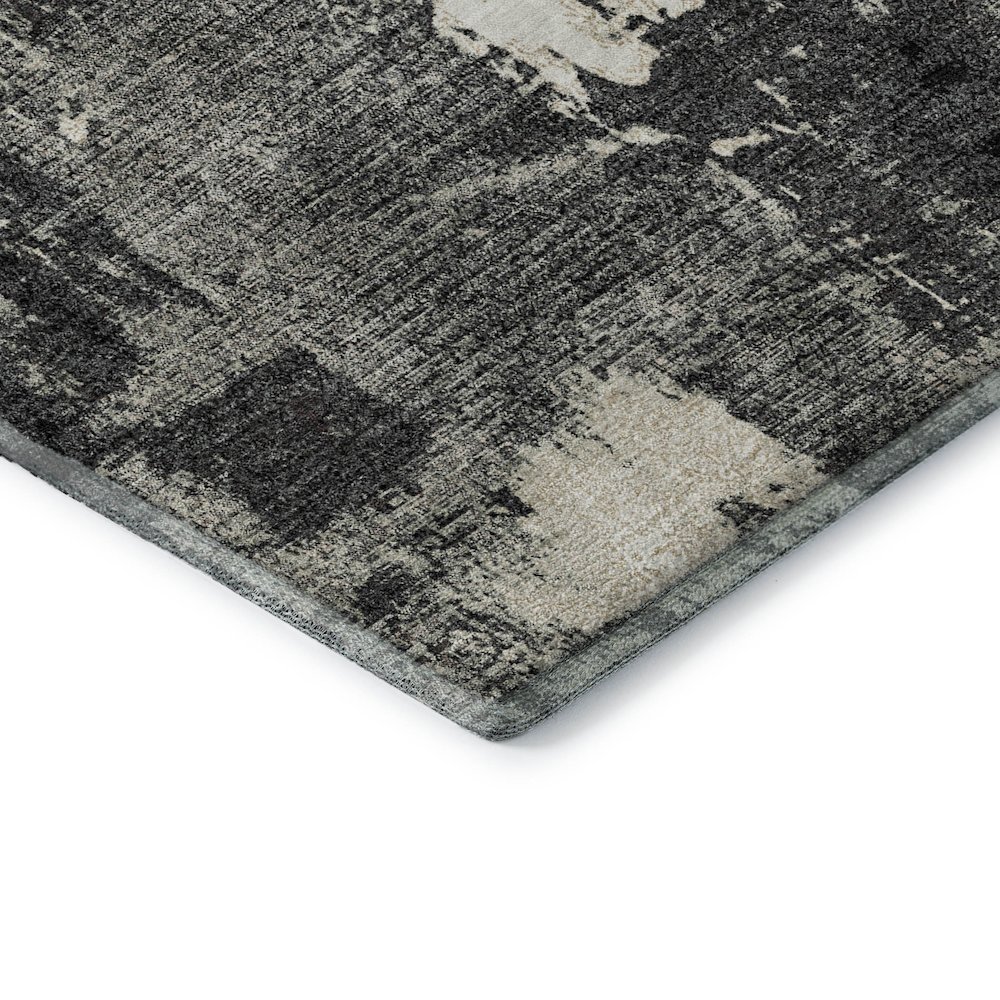 Premium Machine Washable Mayfield AMF989 Black 9' x 12' Rug. Picture 3
