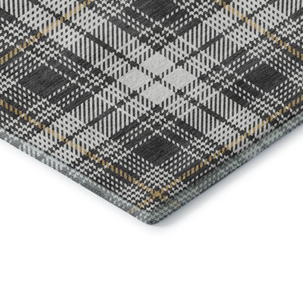 Premium Machine Washable Mayfield AMF993 Charcoal 9' x 12' Rug. Picture 3