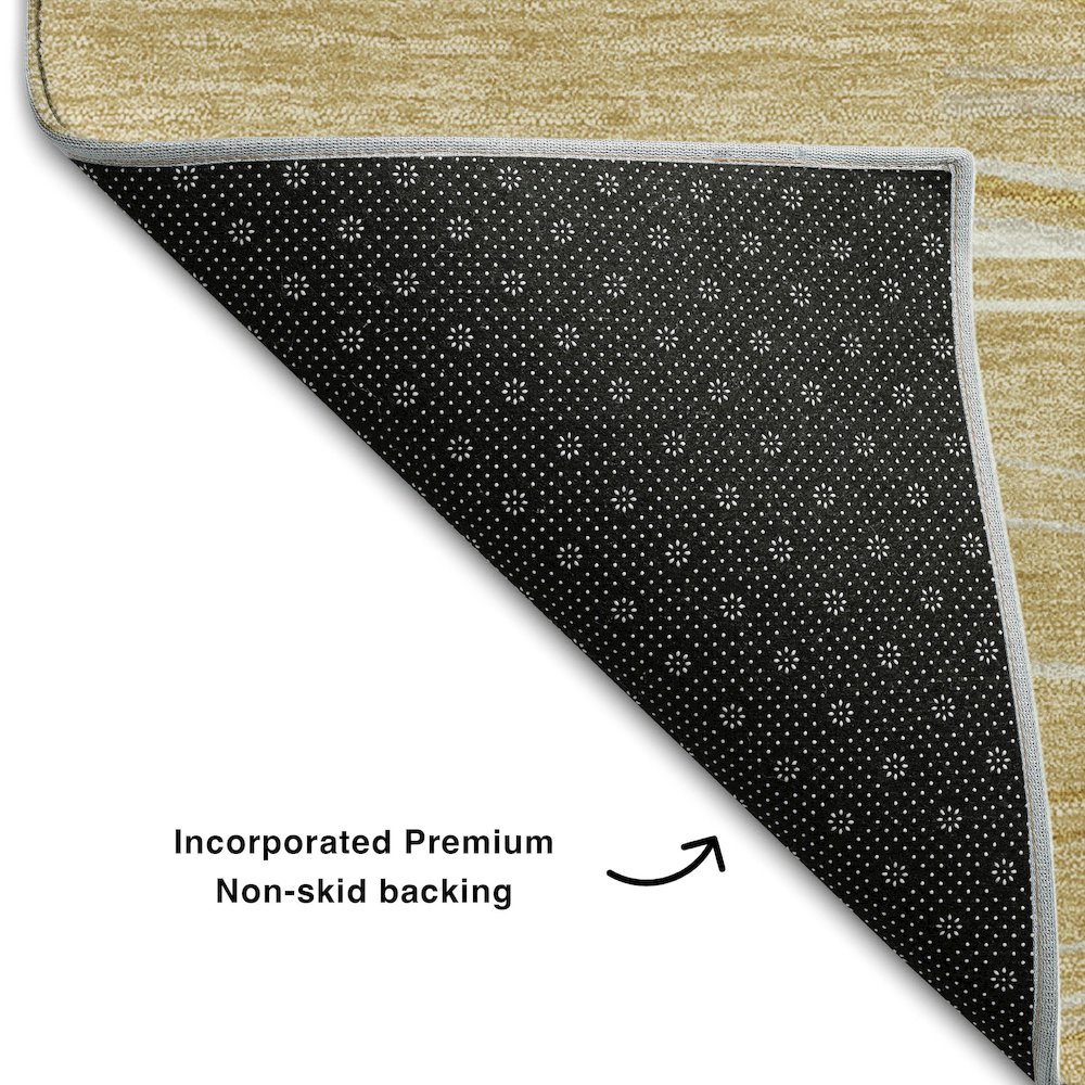 Premium Machine Washable Mayfield AMF996 Gold 9' x 12' Rug. Picture 2