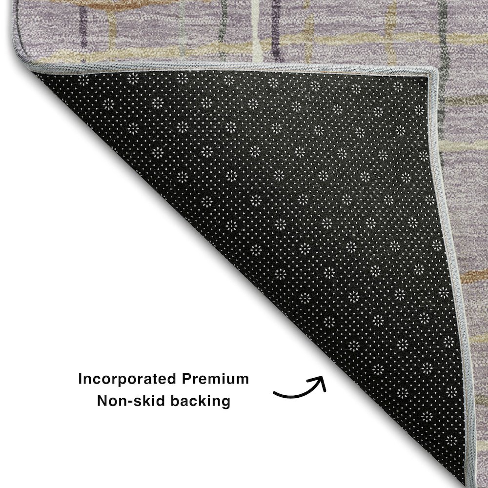 Premium Machine Washable Mayfield AMF998 Lavender 9' x 12' Rug. Picture 2