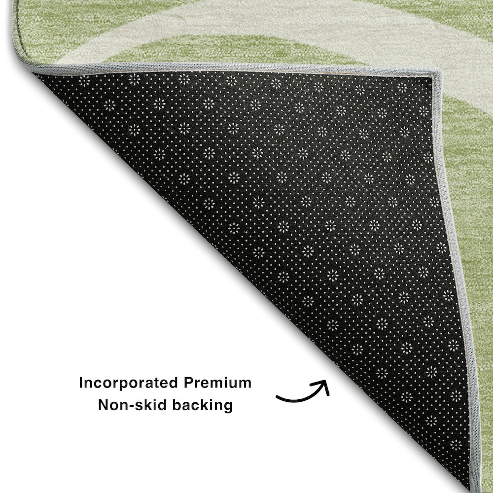 Premium Machine Washable Mayfield AMF999 Aloe 9' x 12' Rug. Picture 2