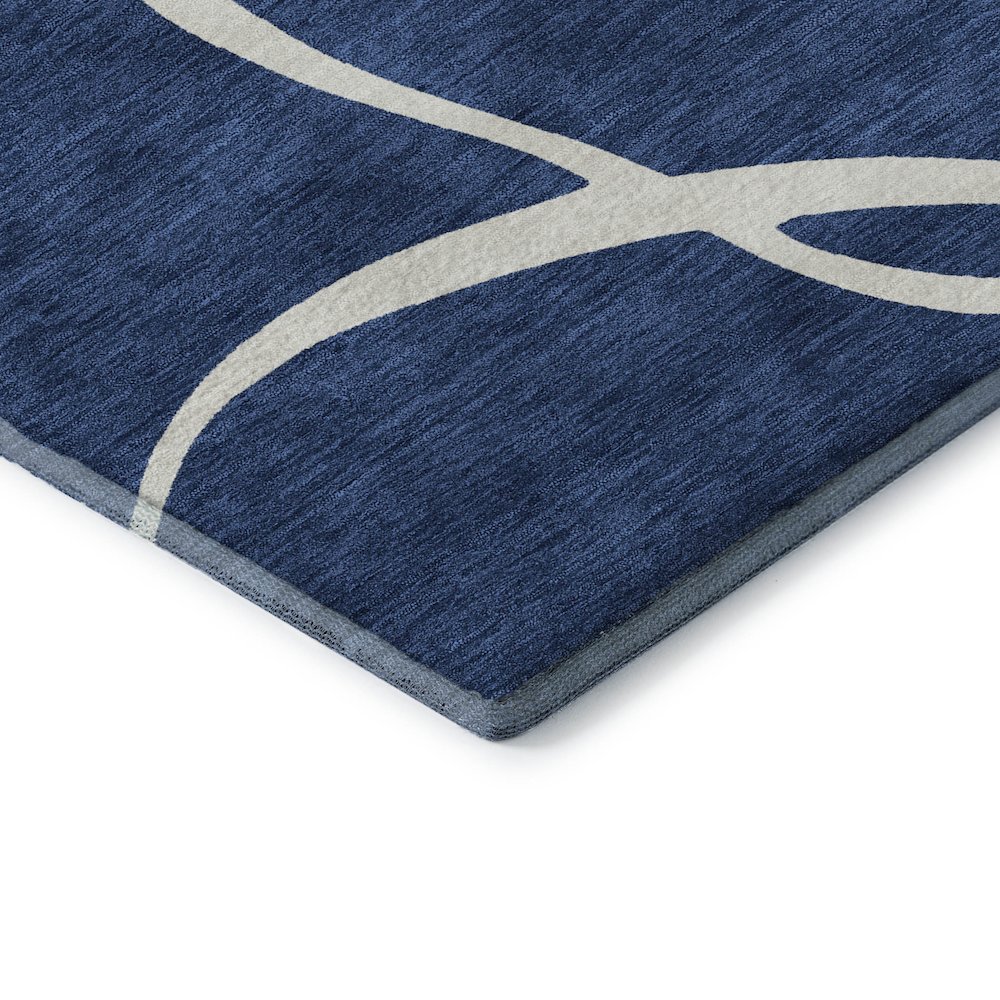 Premium Machine Washable Mayfield AMF999 Navy 9' x 12' Rug. Picture 3