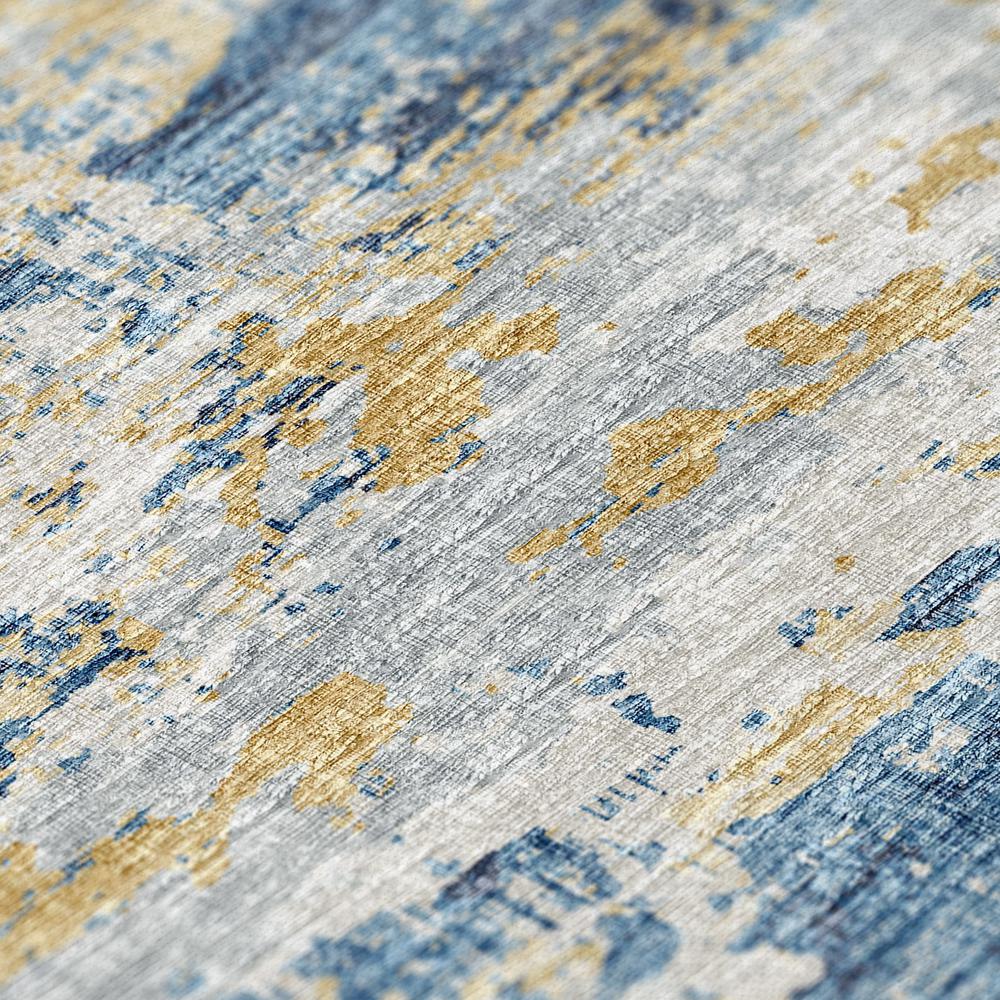 Indoor/Outdoor Accord AAC34 Blue Washable 9' x 12' Rug. Picture 7