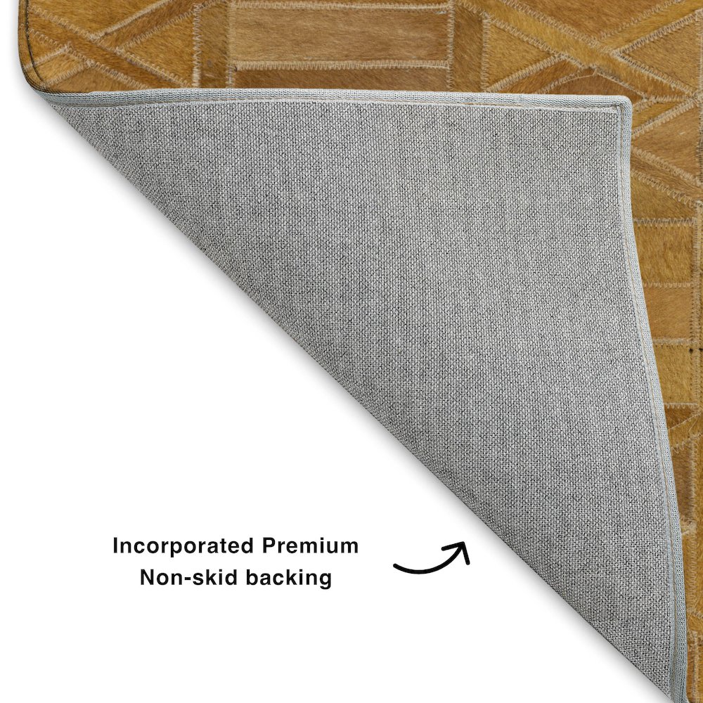 Luxury Washable Indoor/Outdoor Bozeman Rust 9' x 12' Rug. Picture 4