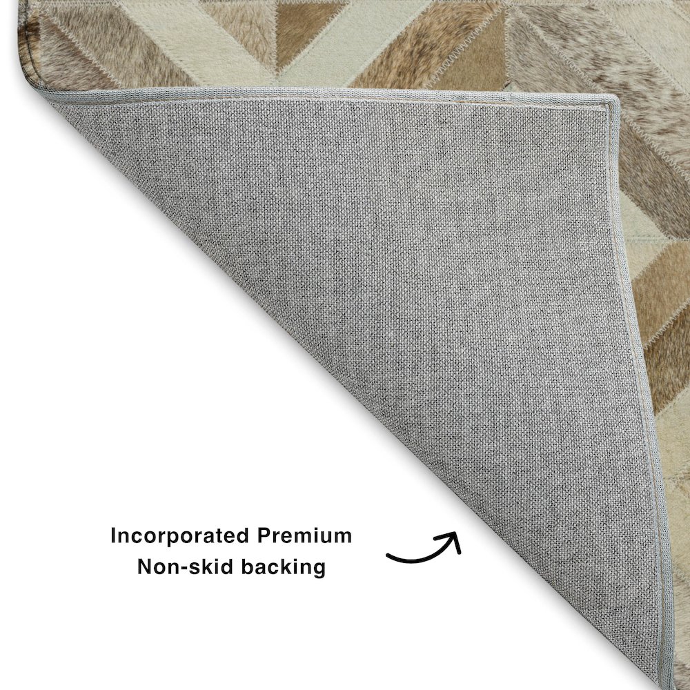 Luxury Washable Indoor/Outdoor Bozeman Gray 9' x 12' Rug. Picture 4