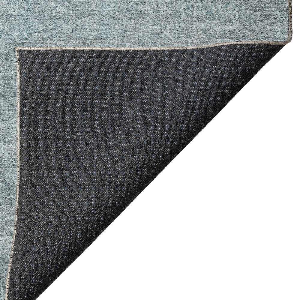 Luxury Washable Indoor/Outdoor Burano Seafoam 9' x 12' Rug. Picture 4