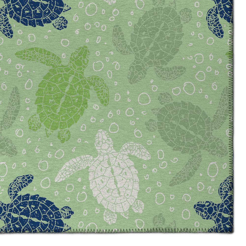 Indoor/Outdoor Surfside ASR43 Green Washable 9' x 12' Rug. Picture 3