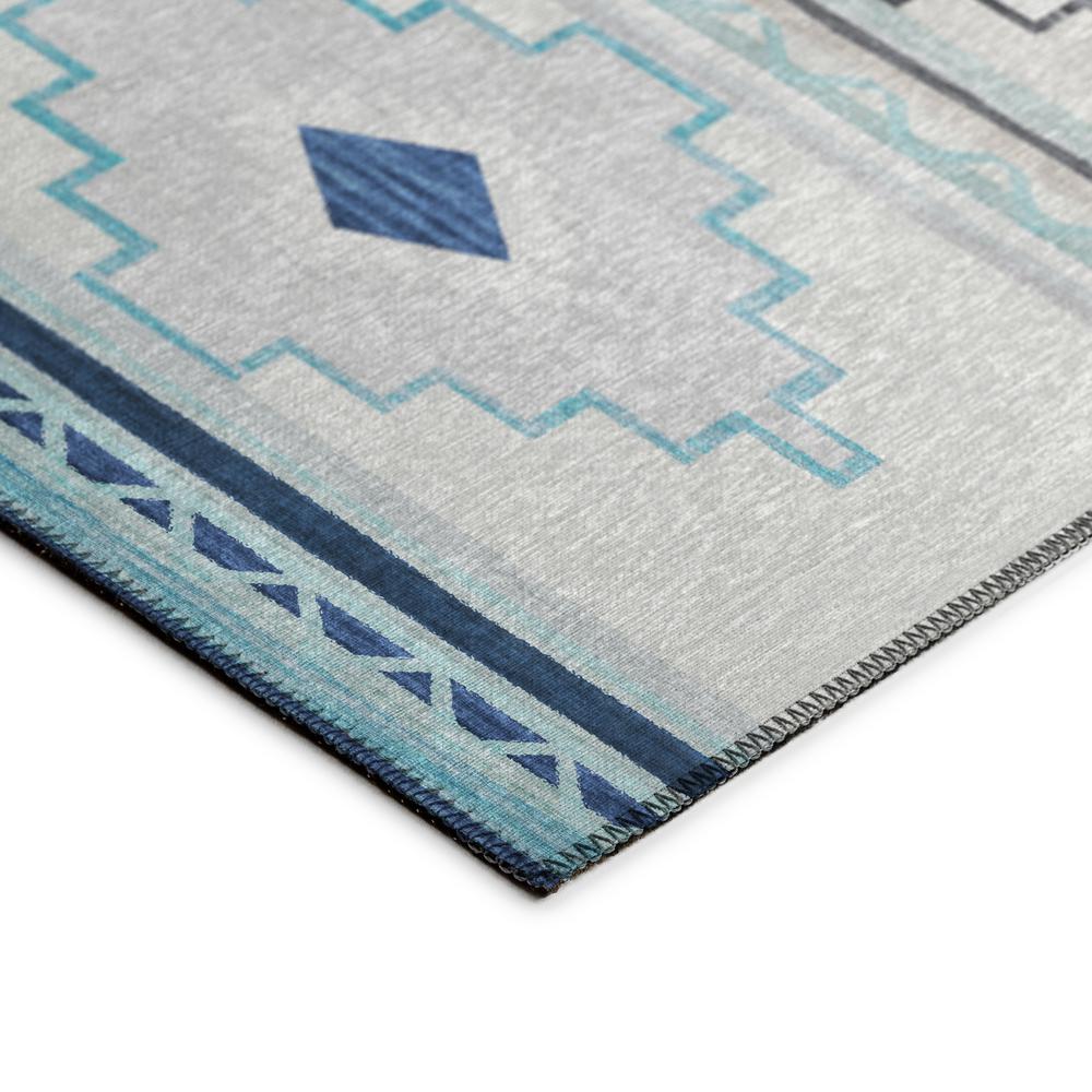 Indoor/Outdoor Sonora ASO31 Blue Washable 9' x 12' Rug. Picture 4