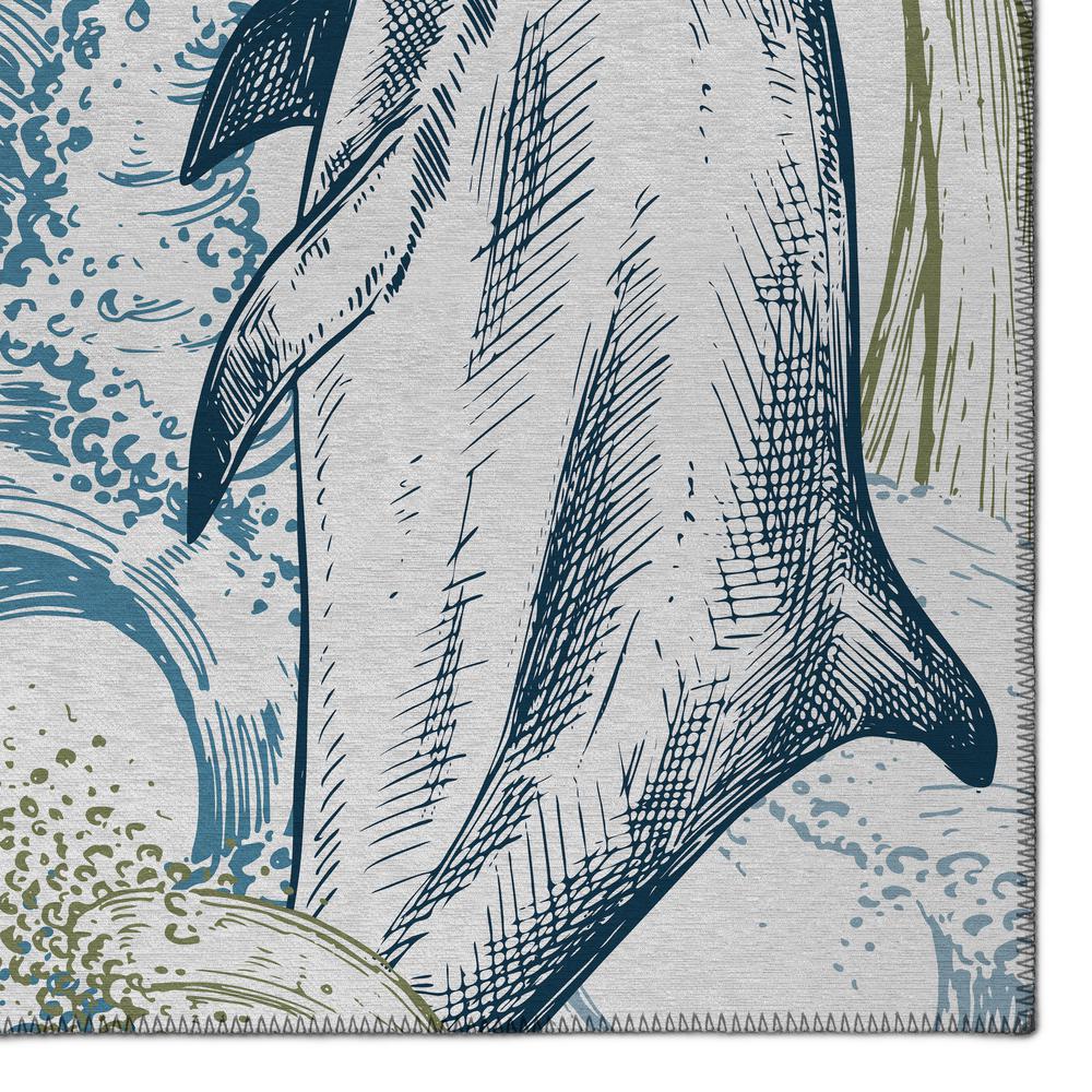 Indoor/Outdoor Harpswell AHP40 Blue Washable 9' x 12' Rug. Picture 3