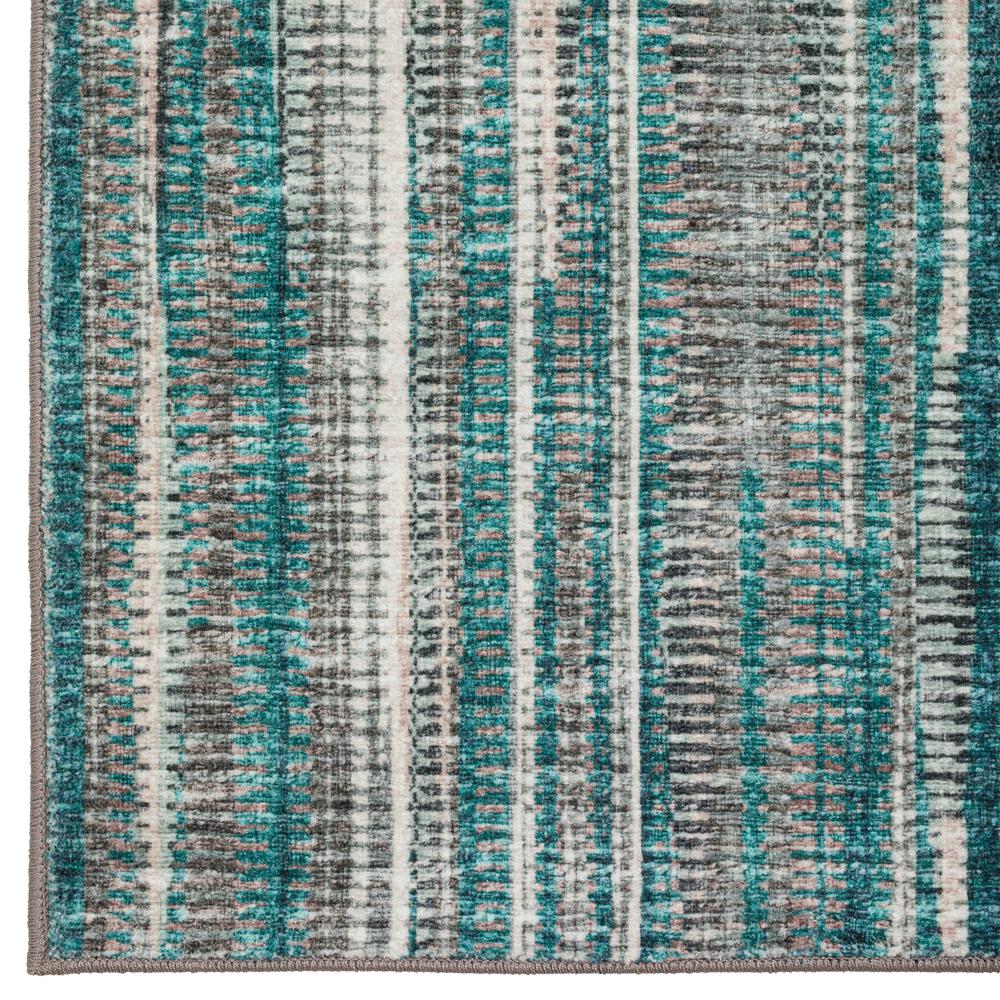 Amador AA1 Teal 4' x 4' Round Rug. Picture 3