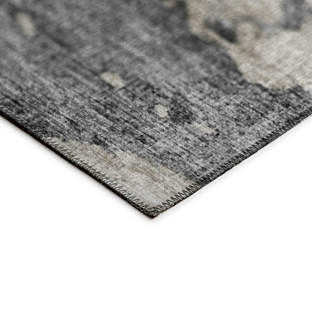 Indoor/Outdoor Accord AAC36 Black Washable 9' x 12' Rug. Picture 4