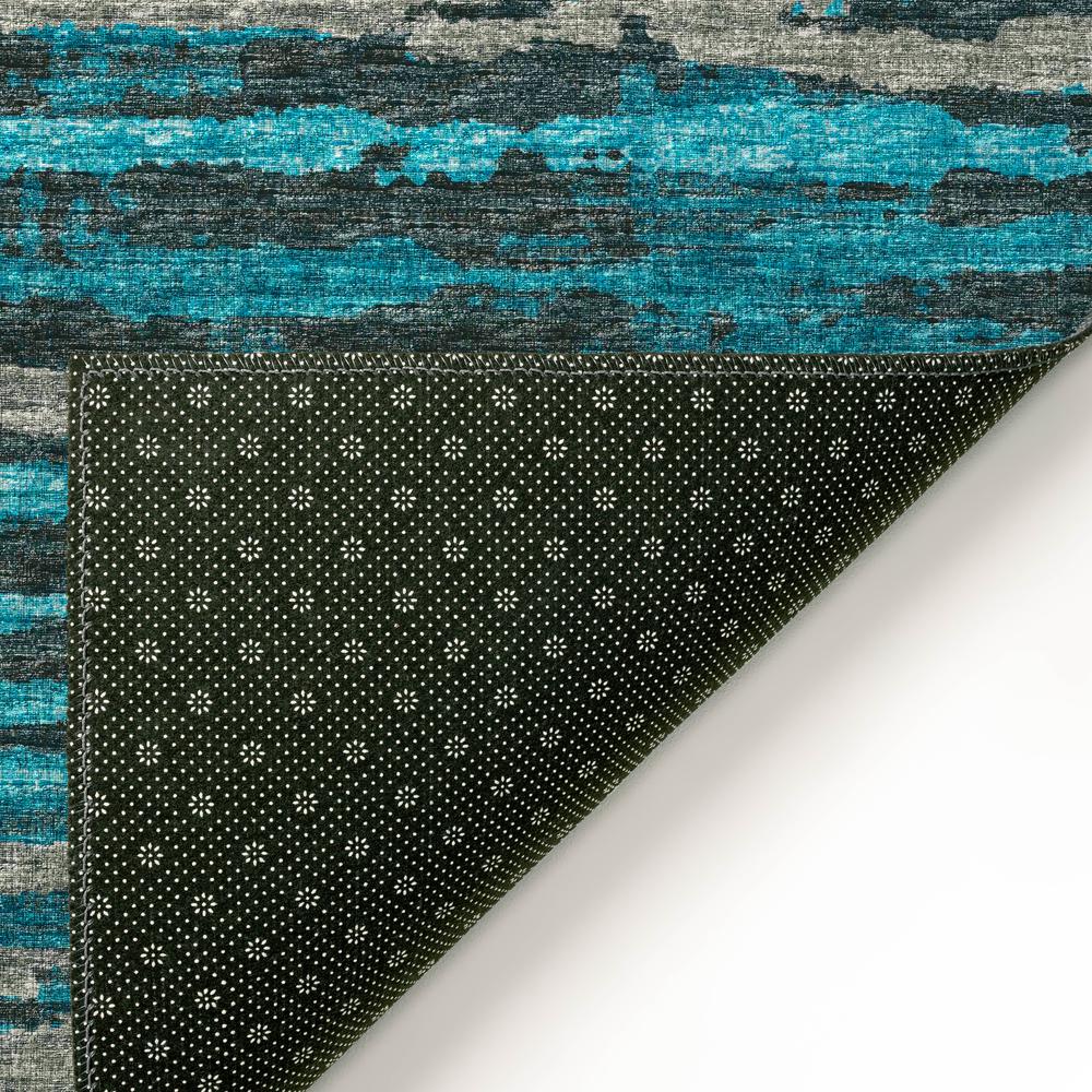Bravado Peacock Contemporary Stripe 8' x 10' Area Rug Peacock ABV34. Picture 4