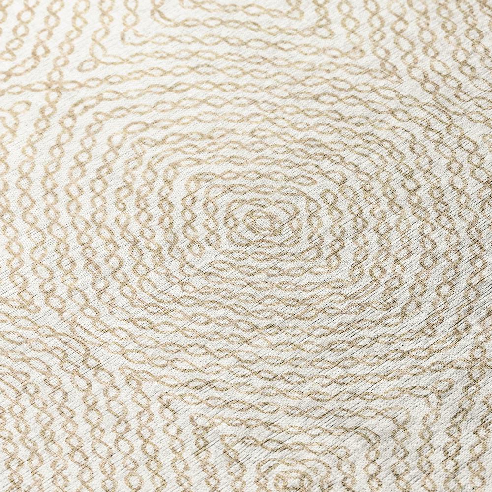 Bravado Linen Transitional Geometric 8' x 10' Area Rug Linen ABV33. Picture 5